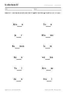Vorschau: Dehnungs-h & ie