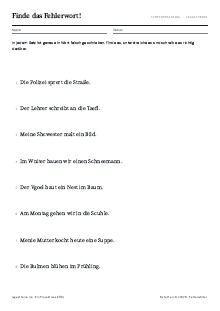 Vorschau: Fehlerwörter finden