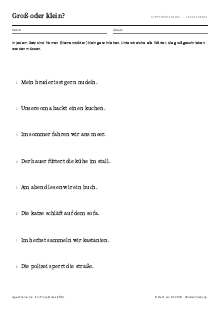 Vorschau: Großschreibung