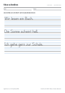 Vorschau: Sätze schreiben