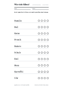Vorschau: Silben zählen