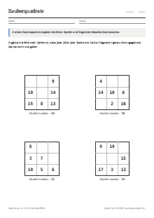 Vorschau: Zauberquadrate